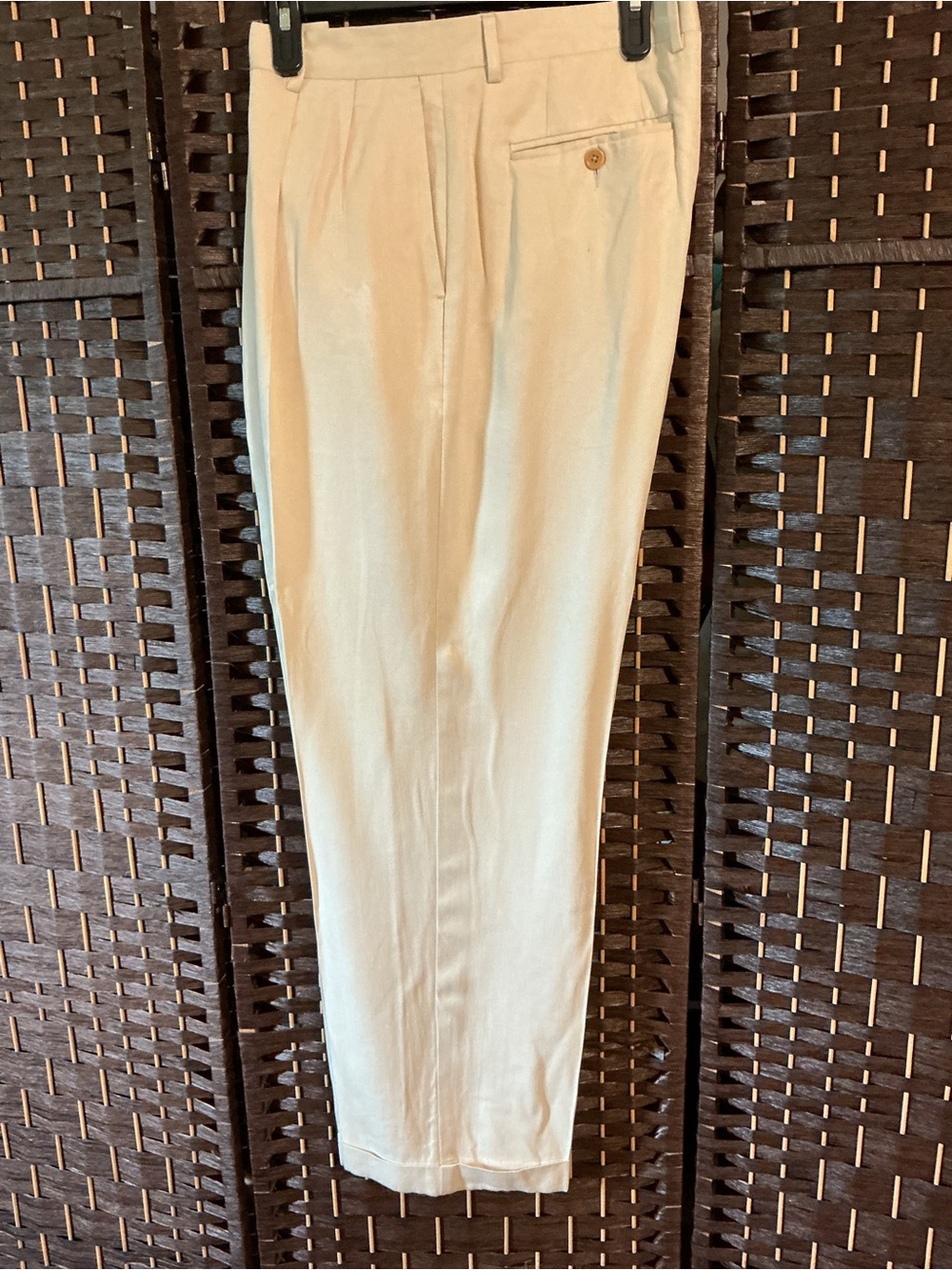 Nautica Cream Pleated Chinos